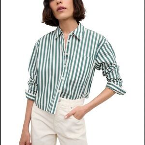 Striped Button-Up Shirt
